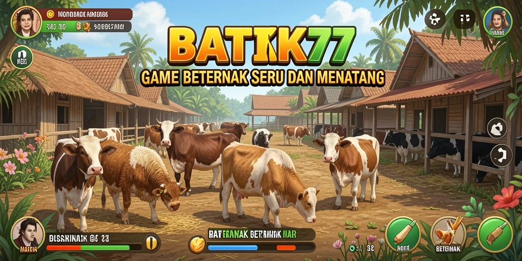Tampilan antarmuka game Beternak BATIK77 yang menarik.