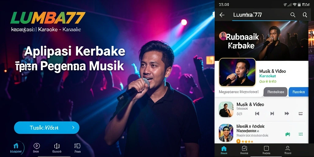 Antarmuka LUMBA77 yang intuitif dan menarik untuk karaoke.