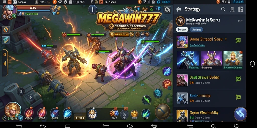 Screenshot MEGAWIN777 menampilkan aksi strategis yang intens.