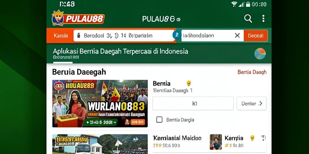 Tampilan antarmuka aplikasi PULAU88 yang menarik dan informatif.