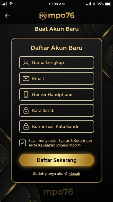 Buat Akun Baru di mpo76 dengan Mudah